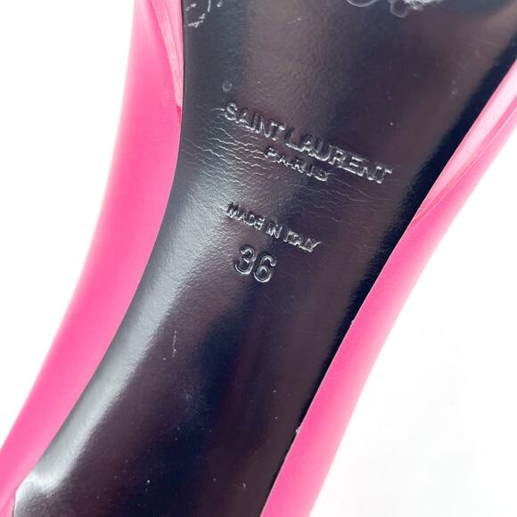 Saint Laurent Janis Pumps Hot Pink Heels Platform‎ Pointed Toe Sz 36 / 6 - Picture 11 of 12